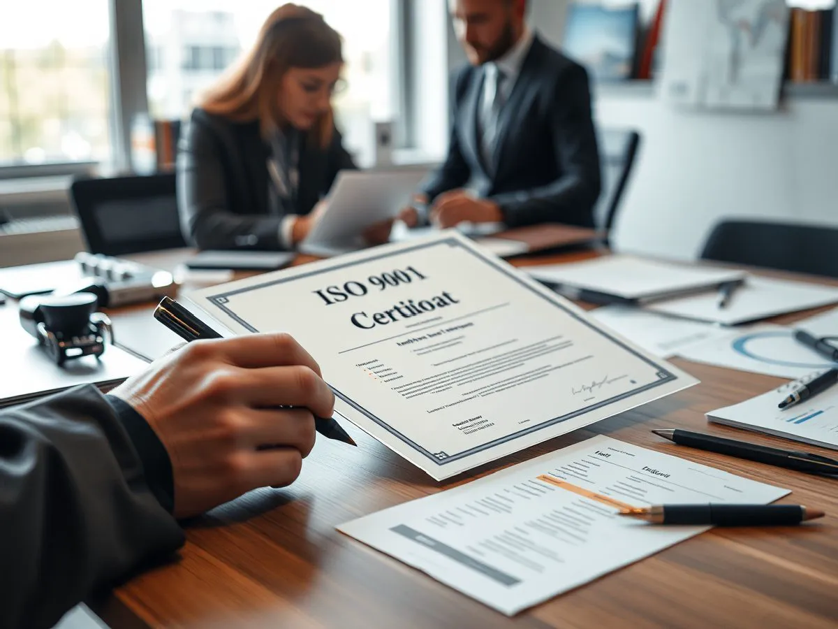 ISO 9001质量管理体系认证证书与项目文件